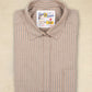 Roomy Shirt Soft Finish Classic Stripe Taupe