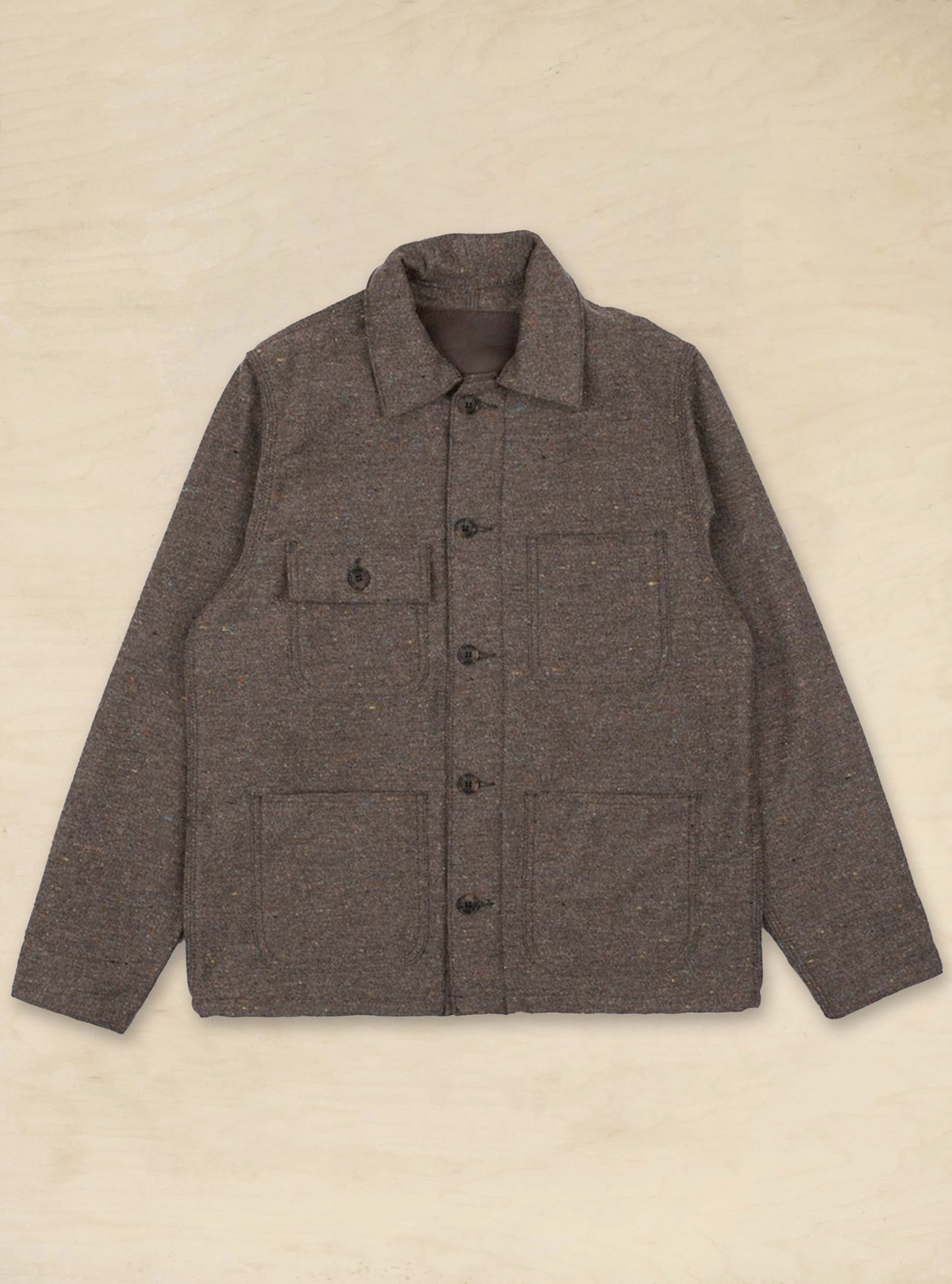 Chore Coat Wool Blend Multi Nep Brown