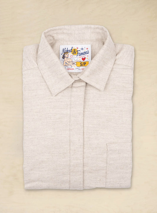 Roomy Shirt Yak Fiber Whisper Grey