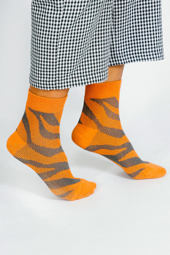 Zebra Knit Socks